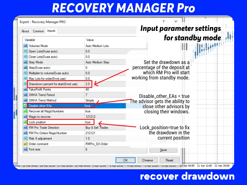 Standby mode monitoring for other trading advisors